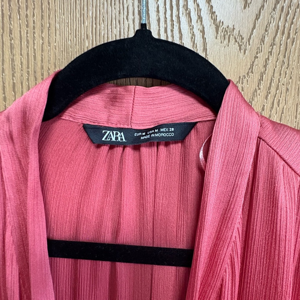 Zara Pink Textured Blazer